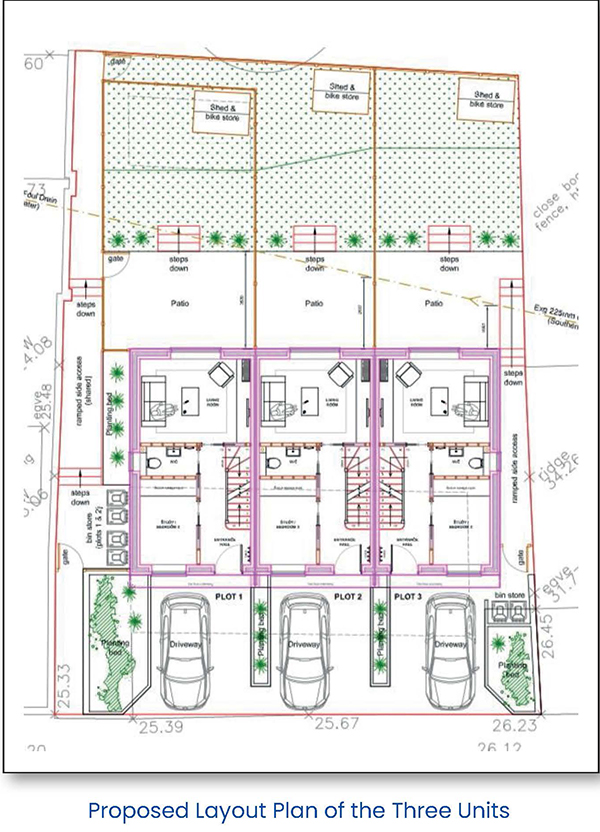 Lot: 150 - SITE WITH PERMISSION FOR THREE, 3-BEDROOM HOUSES - 